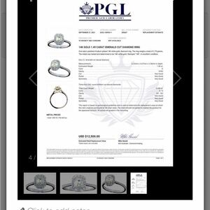 Stunning 1.43 Emerald Cut Diamond with 34 Round Diamonds 0.43ct 14ct white gold